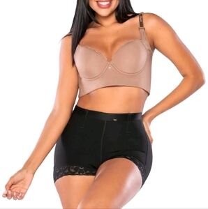 Colombian Stagmi Fajas ButtLift Invisble Lace Short Shaper Faja & Thong 2-Pack!